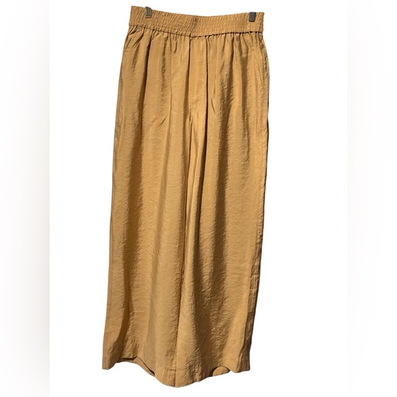 For The Republic Pants - NWT For The Republic Tan Elastic Waist Wide Leg Pants Size Medium